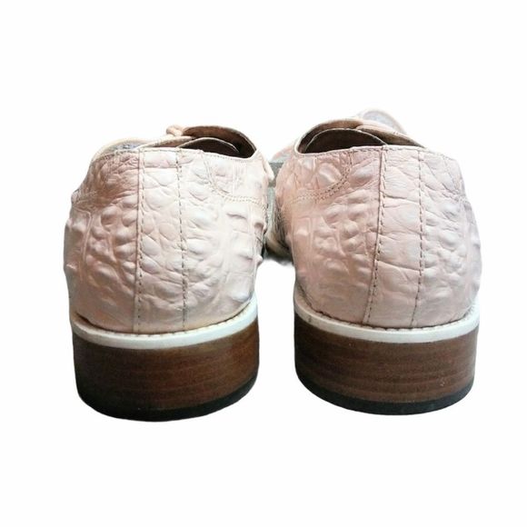 Mens GIORGIO BRUTINI Private Collection White Pink Loafers 9M Genuine Leather